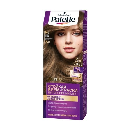 Фарба для волосся Palette N-6 (7-0) Середньо-русявий 110 мл