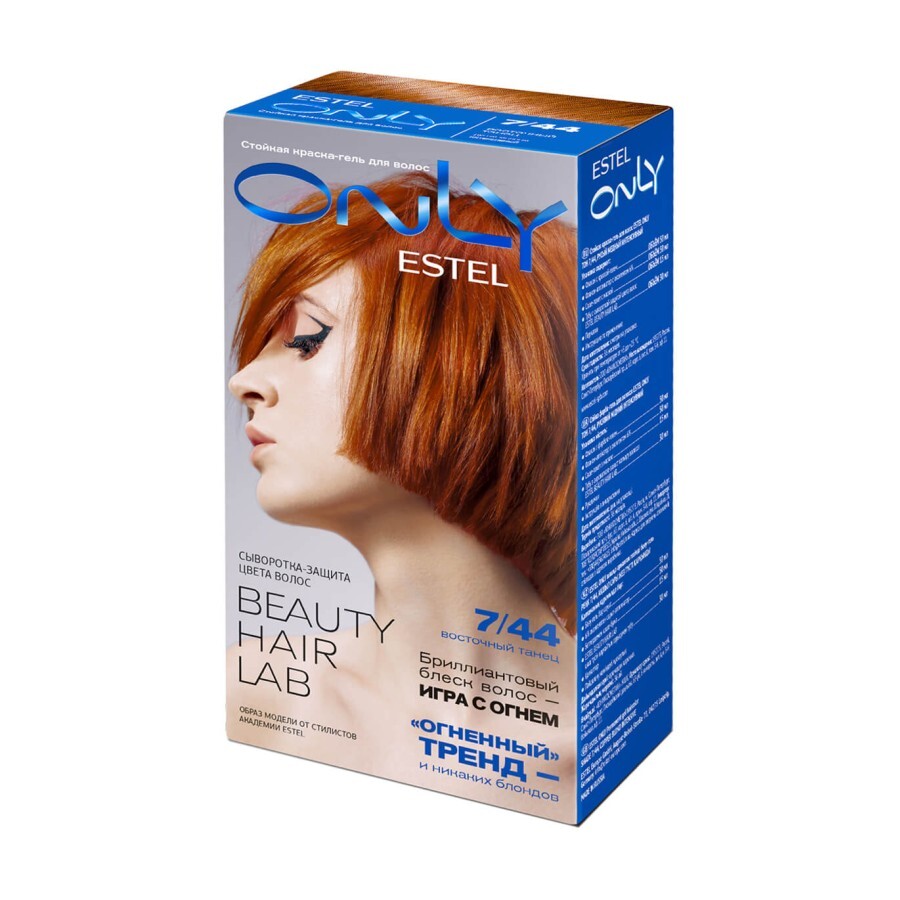 Гель-фарба для волосся Estel Only 7.44 Русявий мідний інтенсивний: ціни та характеристики