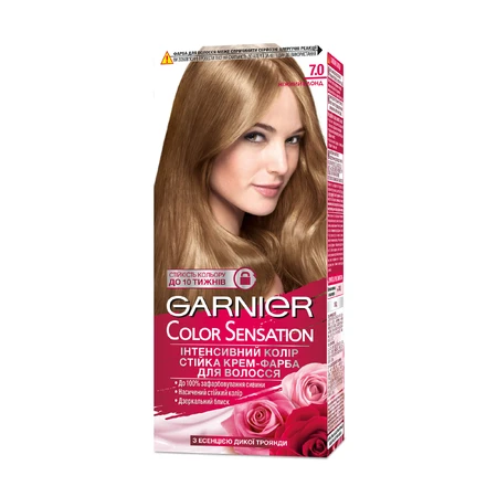 Стійка крем-фарба для волосся Garnier Color Sensation 7.0 Ніжний блонд, 110 мл: ціни та характеристики