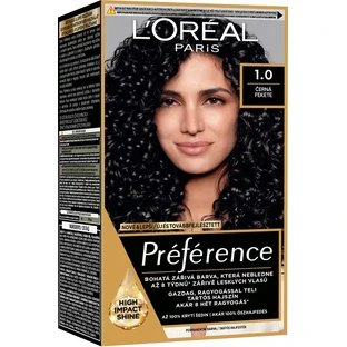 Стойкая краска для волос L'Oreal Paris Recital Preference 1.0 Неаполь Черный, 174 мл