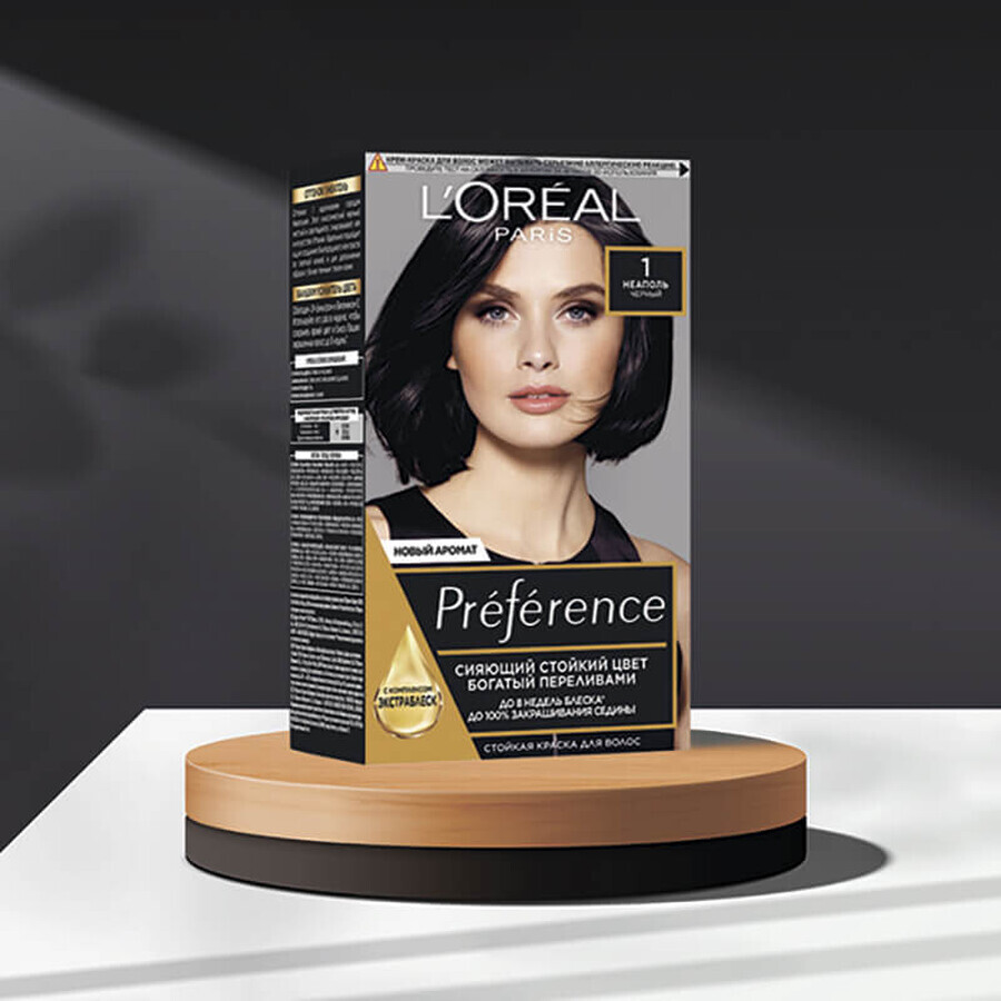 Стойкая краска для волос L'Oreal Paris Recital Preference 1.0 Неаполь Черный, 174 мл: цены и характеристики