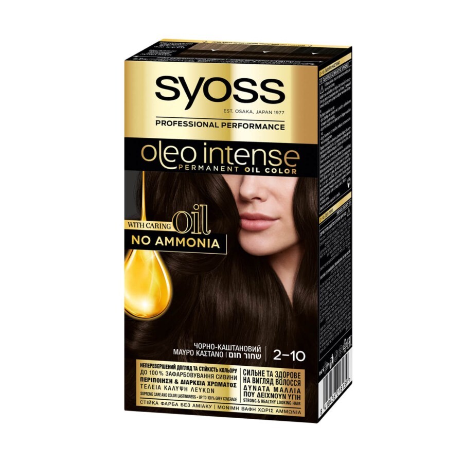 Фарба для волосся SYOSS Oleo Intense 2-10 Чорно-каштановий 115 мл: ціни та характеристики