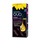 Фарба для волосся Garnier Olia Базова лінійка відтінок 4.0 Темний каштан 112 мл