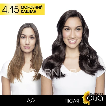 Краска для волос Garnier Olia Базовая линейка оттенок 4.15 Морозный каштан 112 мл: цены и характеристики