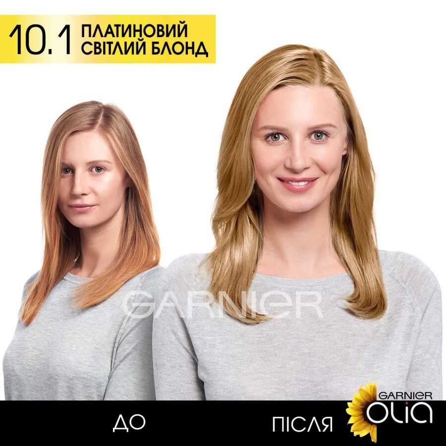 Фарба для волосся Garnier Olia Базова лінійка відтінок 10.1 Платиновий світлий блонд 112 мл: ціни та характеристики