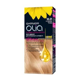 Краска для волос Garnier Olia Базовая линейка оттенок 10.21 Жемчужный светлый блонд 112 мл