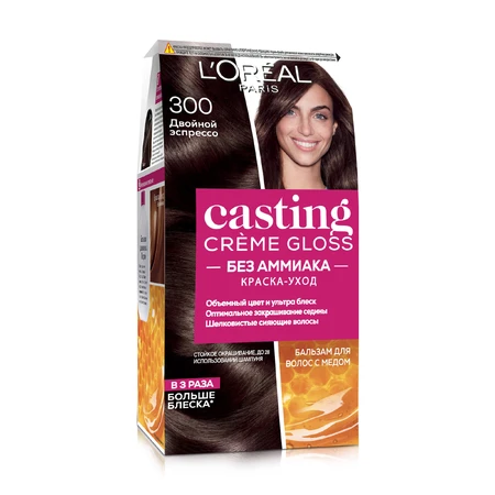 Крем-краска для волос без аммиака L'Oreal Paris Casting Creme Gloss 300 - Двойной эспрессо 120 мл: цены и характеристики