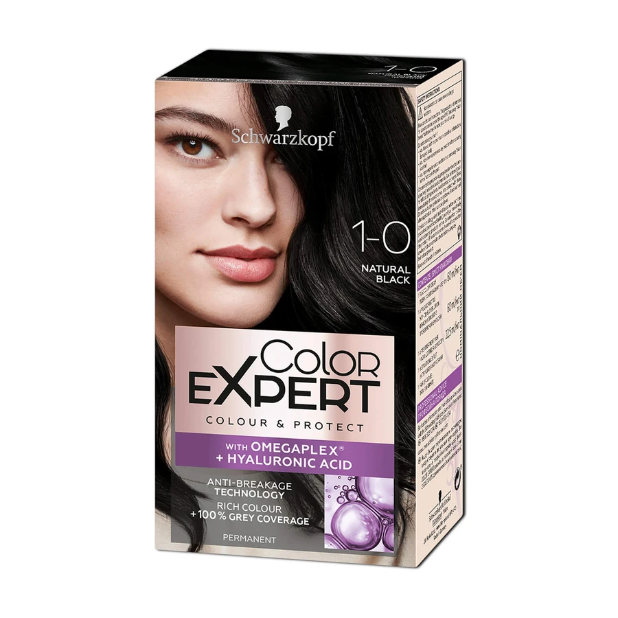 Стійка крем-фарба з гіалуроновою кислотою Color Expert 1-0 Глибокий чорний, 142.5 мл: ціни та характеристики