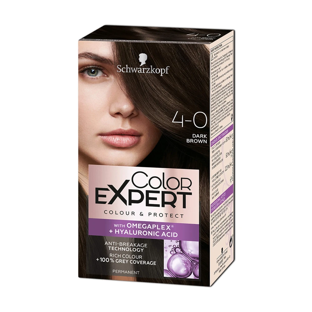 Стойкая крем-краска с гиалуроновой кислотой Color Expert 4-0 Темно-каштановый, 142.5 мл: цены и характеристики