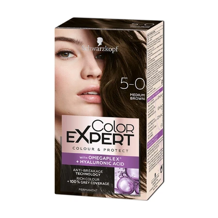 Стойкая крем-краска с гиалуроновой кислотой Color Expert 5-0 Натуральный каштановый , 142.5 мл: цены и характеристики