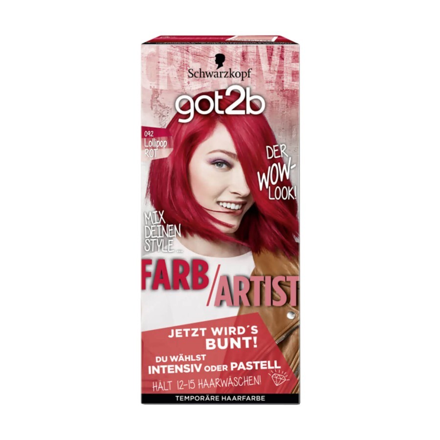 Тонувальна фарба для волосся Got2b by Schwarzkopf Farb Artist 80 мл 092 Перчик чилі 1 шт: ціни та характеристики