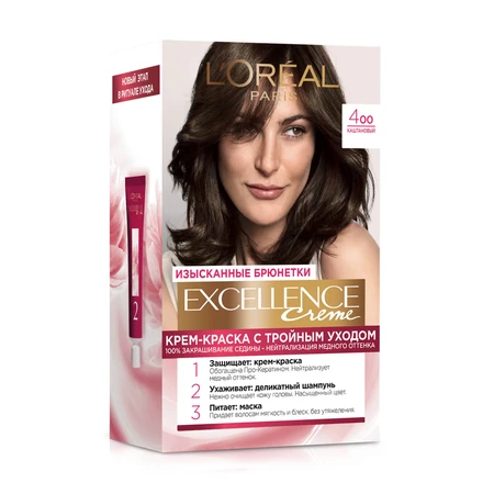 Стойкая крем-краска для волос L'Oreal Paris Excellence Creme 4.00 - Каштановый 176 мл: цены и характеристики
