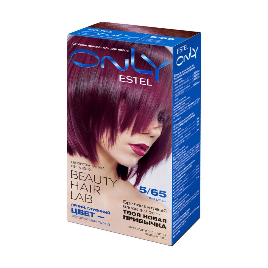 Гель-фарба для волосся Estel Only 5.65 Світлий шатен фіолетово-червоний: ціни та характеристики
