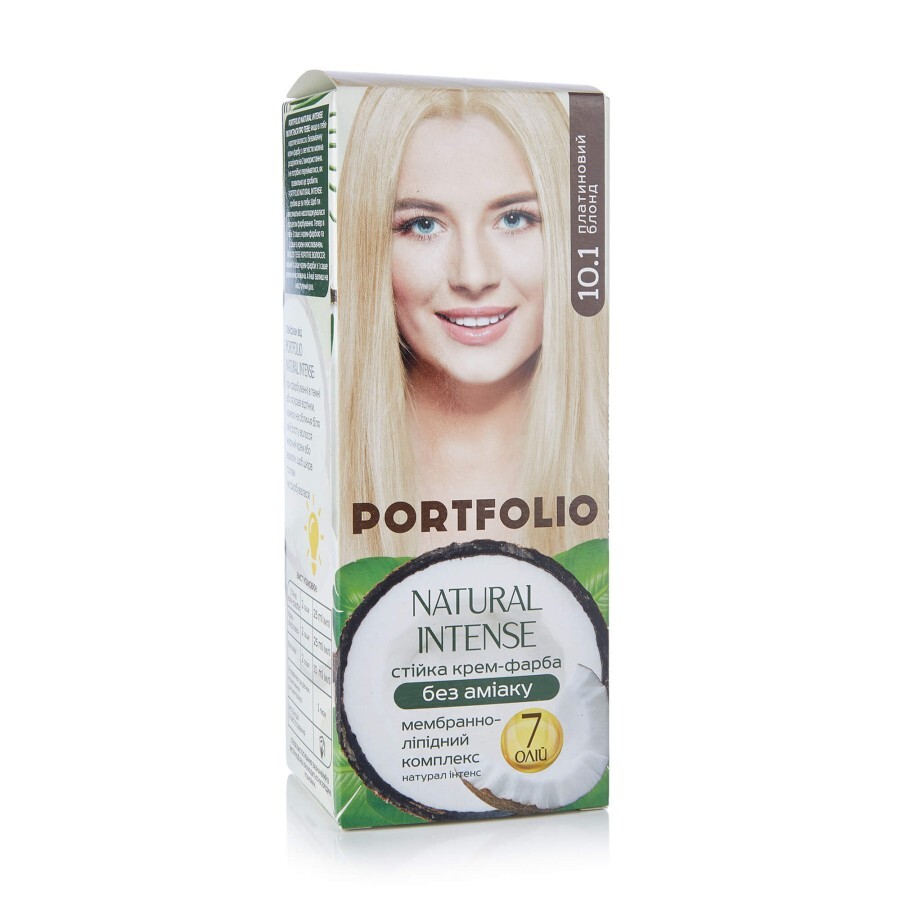 Безаміачна стійка крем-фарба для волосся PORTFOLIO 10.1 Платиновий блонд, 110 мл: ціни та характеристики