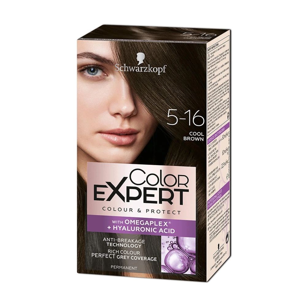 Стійка крем-фарба з гіалуроновою кислотою Color Expert 5-16 Холодний Каштановий 142.5 мл: ціни та характеристики