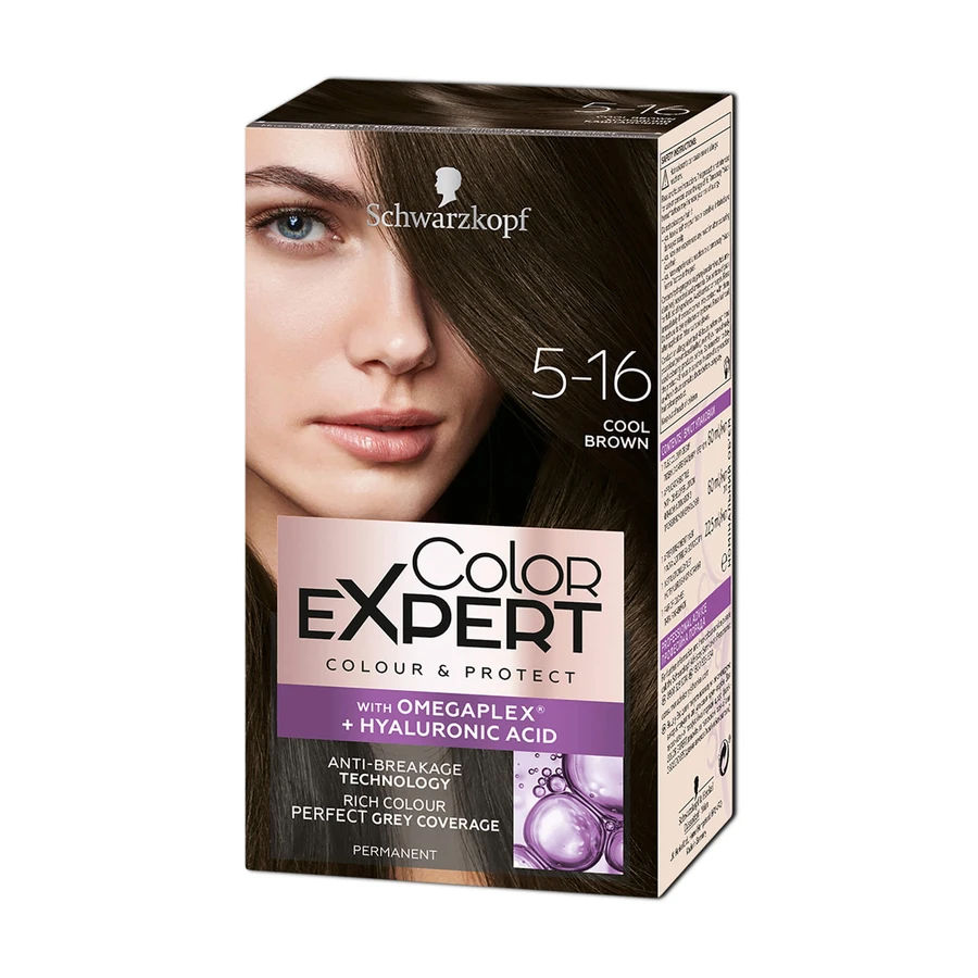 Стійка крем-фарба з гіалуроновою кислотою Color Expert 5-16 Холодний Каштановий 142.5 мл: ціни та характеристики