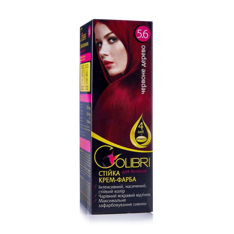 Стійка крем-фарба для волосся Colibri 5.6 Червоне дерево, 130 мл: ціни та характеристики