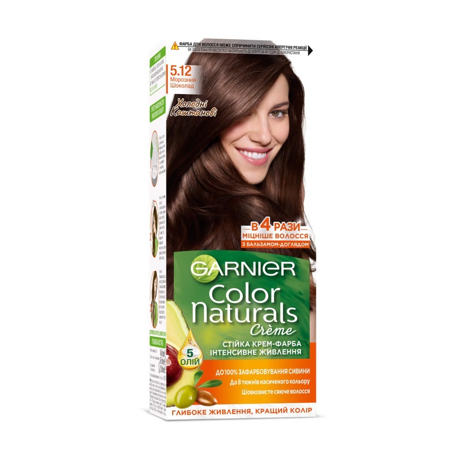 Стойкая краска для волос Garnier Color Naturals интенсивное питание Морозный шоколад 5.12 112 мл: цены и характеристики