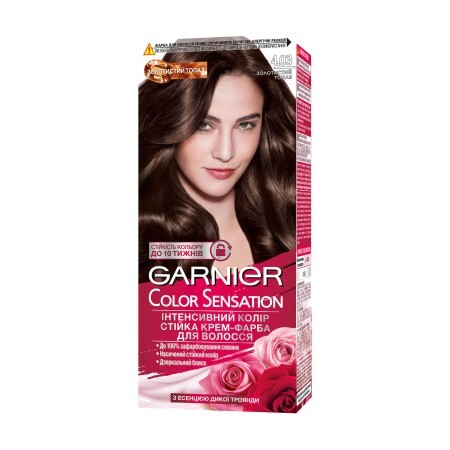 Стойкая крем-краска для волос Garnier Color Sensation интенсивный цвет 4.03 Золотистый топаз 110 мл