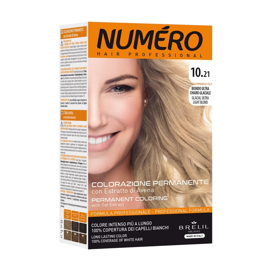 Краска для волос Brelil Professional Numero 10.21 Glacial ultra light blonde Ледяной ультрасветлый блонд 140 мл: цены и характеристики
