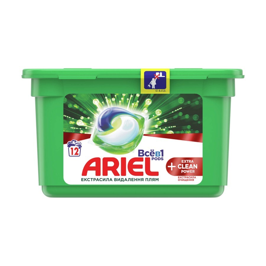 Капсули для прання Ariel Pods Все-в-1 + Екстра OXI Effect 12 шт: ціни та характеристики