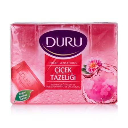 Мыло твердое Duru Fresh Sensations Цветочное Облако экопак, 4х150 г
