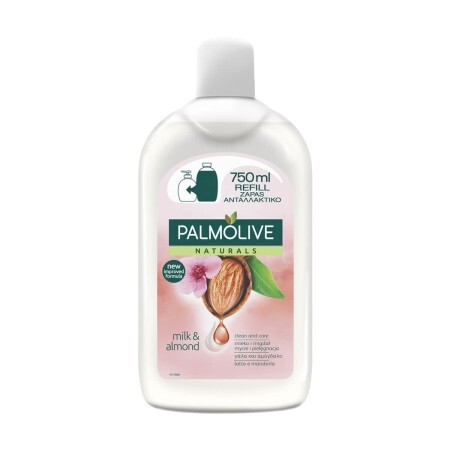 Рідке мило Palmolive Натурель Зволоження молочко і мигдаль для чутливої шкіри змінний блок 750 мл