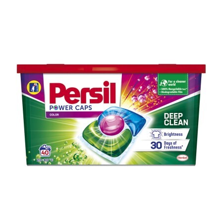Капсули для прання Persil Power Caps Color, 40 циклів прання, 40 шт