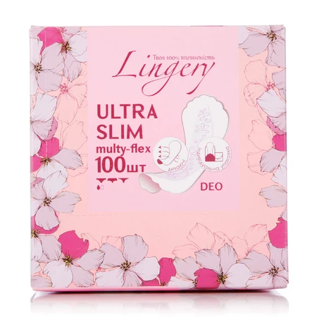 Прокладки ежедневные Lingery Ultra Slim Multy-flex Deo в индивидуальной упаковке, 100 шт: цены и характеристики