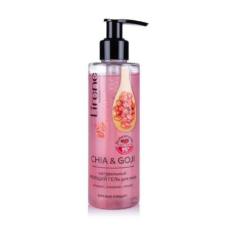 Гель для умывания лица Lirene Superfood For Skin с экстрактом семян чиа и ягод годжи, 190 мл: цены и характеристики