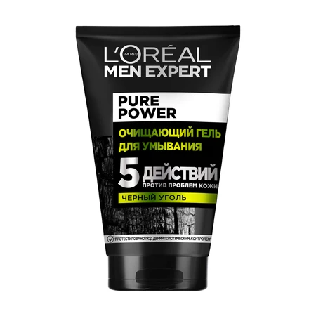 Очищающий гель для кожи лица L'Oreal Paris Men Expert Pure Power мужской, 100 мл: цены и характеристики