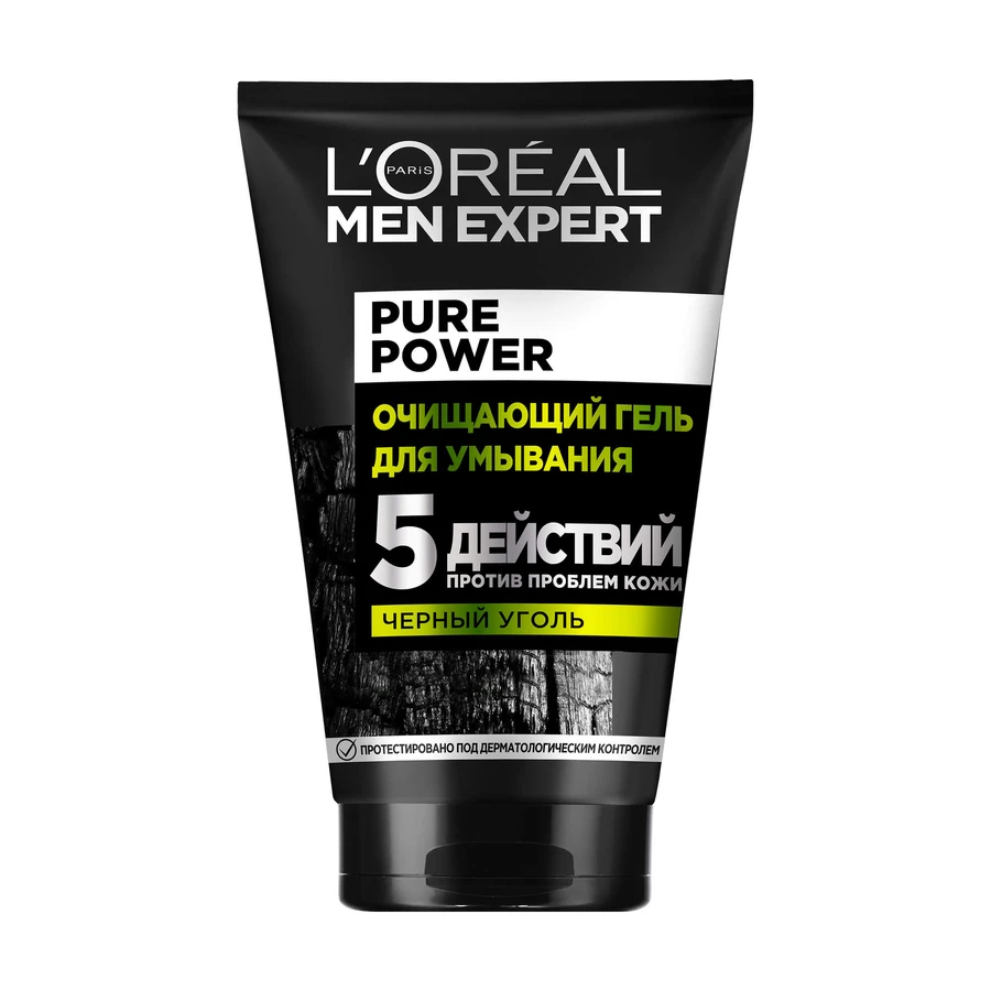 Очищающий гель для кожи лица L'Oreal Paris Men Expert Pure Power мужской, 100 мл: цены и характеристики