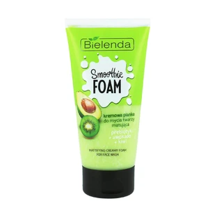 Кремовая пенка для умывания Bielenda Smoothie wash нормализующая, пребиотик + авокадо + киви, 135 г