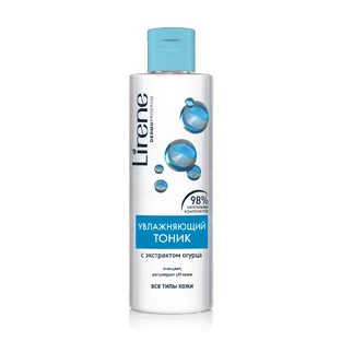 Тоник для лица Lirene Beauty Care для нормальной и комбинированной кожи безалкогольный с экстрактом огурца, 200 мл