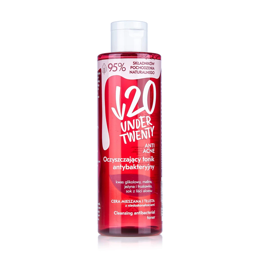 Очищающувальний тонік для обличчя Under Twenty Anti Acne! Active Detoxifying Tonic антибактеріальний, 200 мл: ціни та характеристики