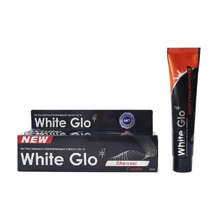 Экстрасильная отбеливающая зубная паста White Glo с углем, 100 г
