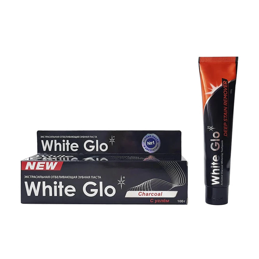 Экстрасильная отбеливающая зубная паста White Glo с углем, 100 г: цены и характеристики