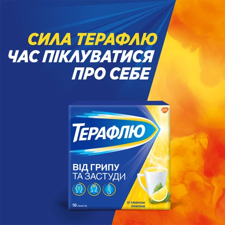 Терафлю от гриппа и простуды со вкусом лимона пор. д/оральн. р-ра №10: цены и характеристики