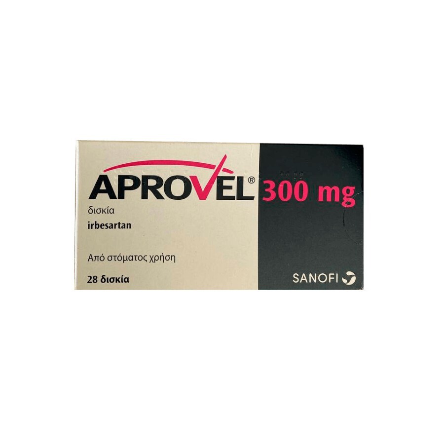 Aprovel (Апровель) діюча речовина ірбесартан 300 мг табл. №28: ціни та характеристики