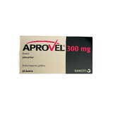 Aprovel (Апровель) діюча речовина ірбесартан 300 мг табл. №28
