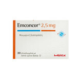 Emconcor 2.5 мг діюча речовина бісопролол табл. №30