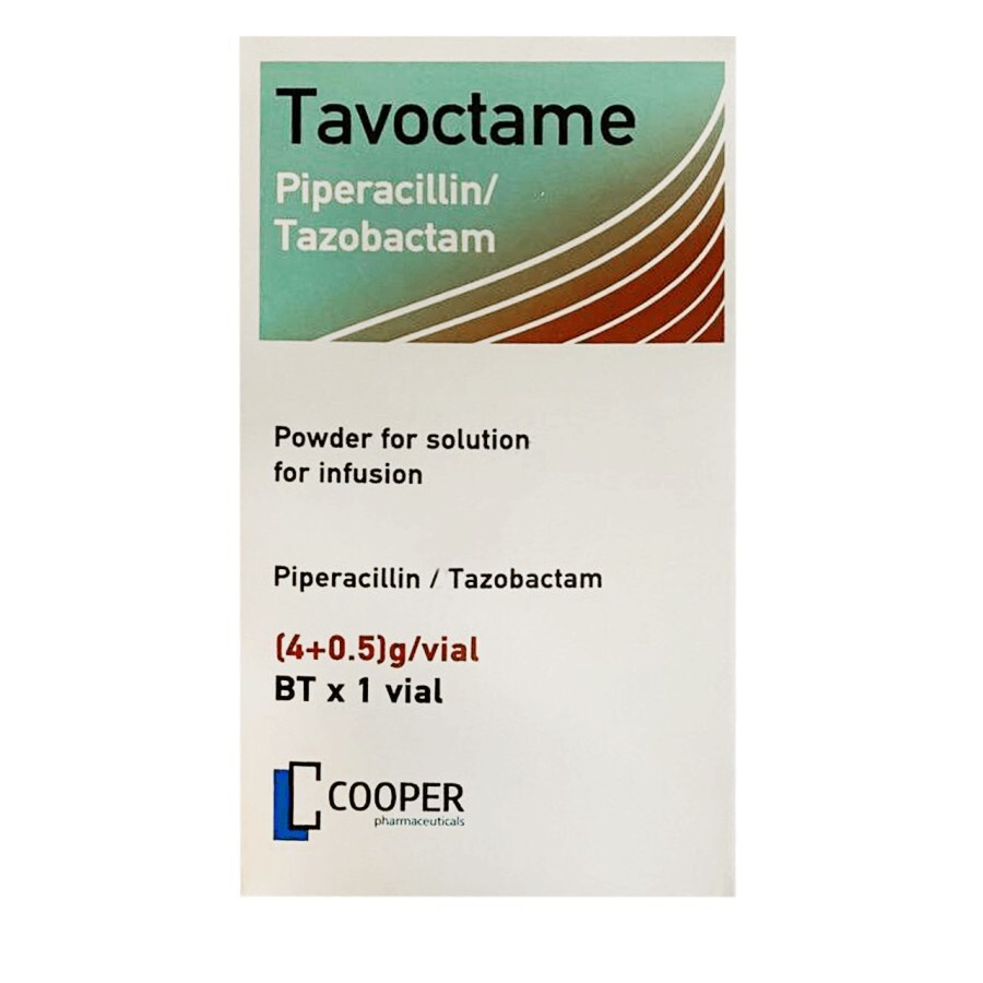 Tavoctame 4+0.5 г діюча речовина піперацилін порошок: ціни та характеристики