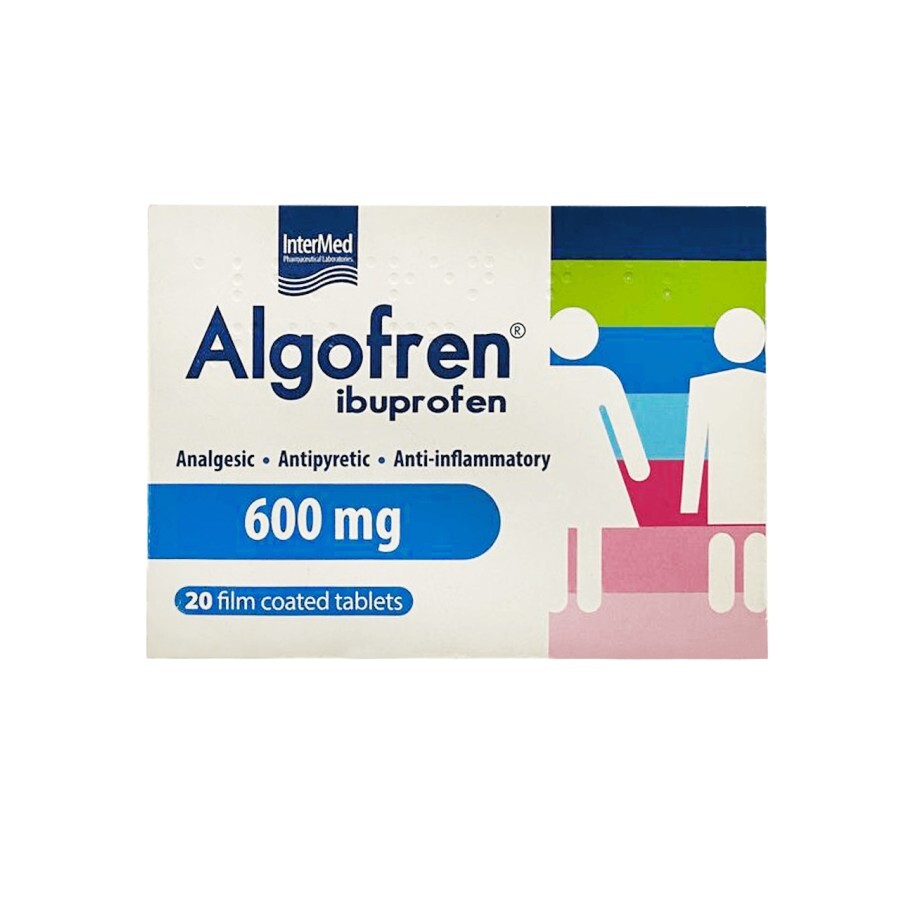 Algofren 600 мг діюча речовина ібупрофен табл. №20: ціни та характеристики