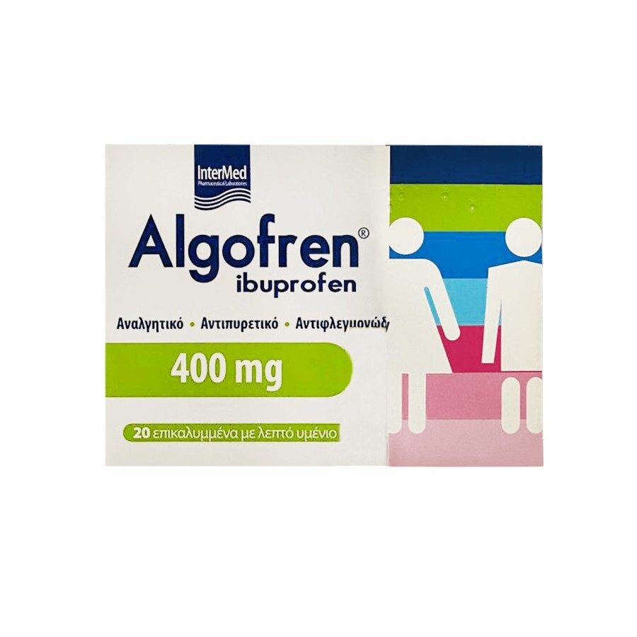 Algofren 400 мг діюча речовина ібупрофен табл. №20: ціни та характеристики