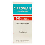 Ciprovian 200 мл/100 мл діюча речовина ципрофлоксацин, розчин 100 мл