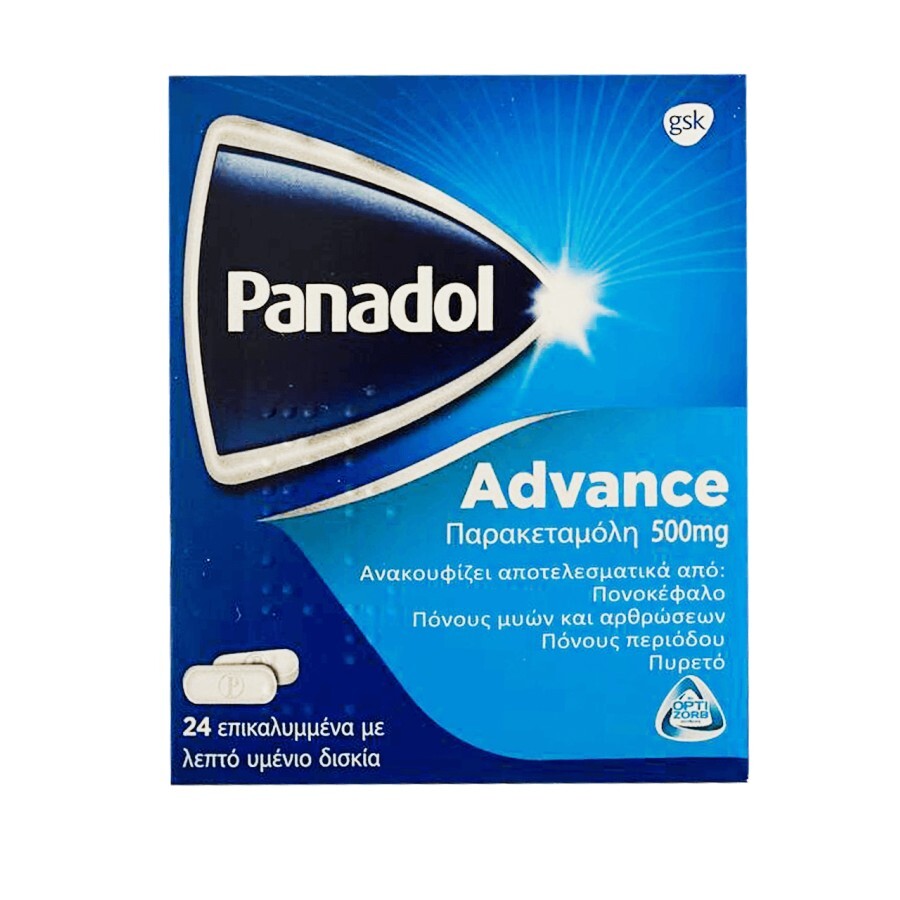 Panadol (Панадол) 500 мг діюча речовина парацетамол, табл. №12: ціни та характеристики