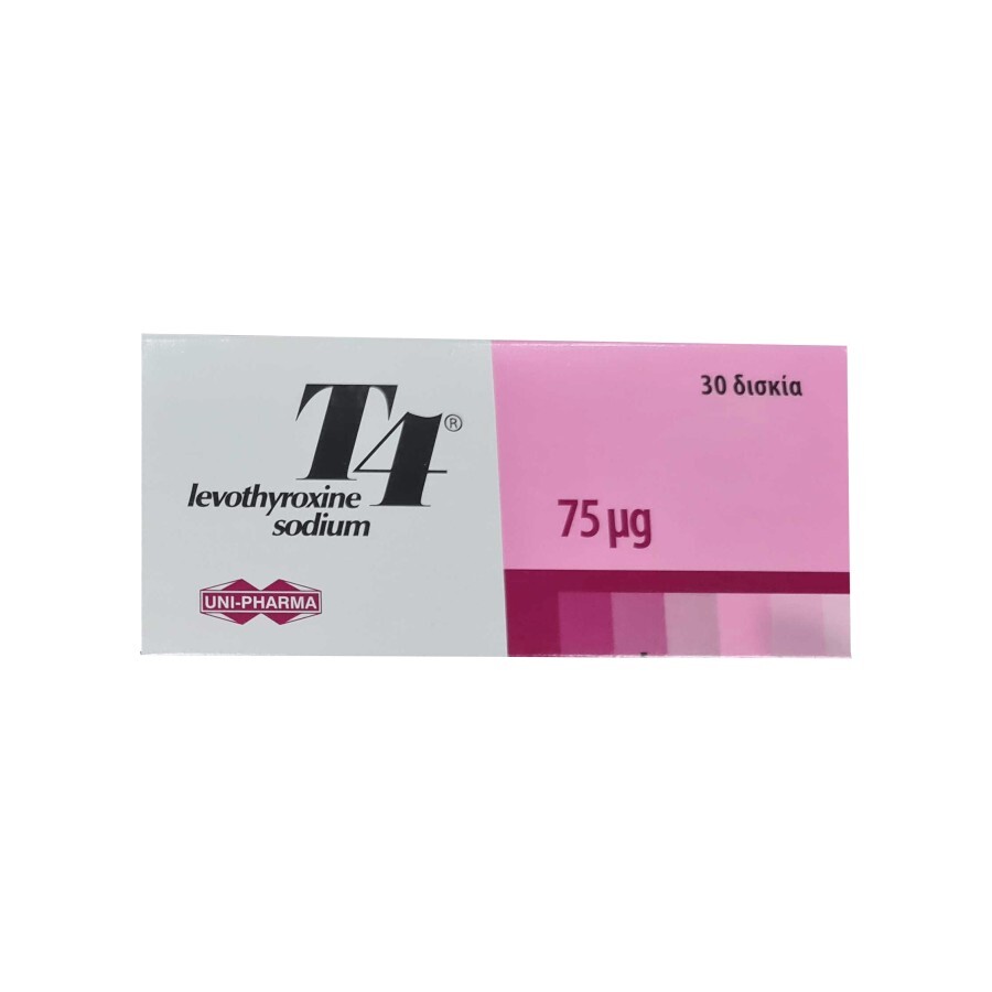 T4 левотироксин 75 мг табл. № 30 - заказать с доставкой, цена .