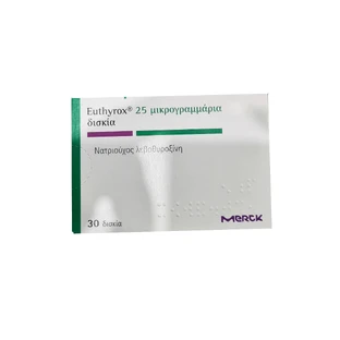 Euthyrox (Еутирокс) діюча речовина левотироксин 25 мг табл. №30