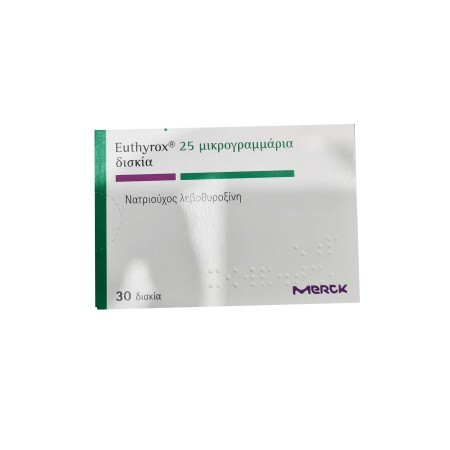 Euthyrox (Еутирокс) действ. вещество левотироксин 25 мг табл. №30