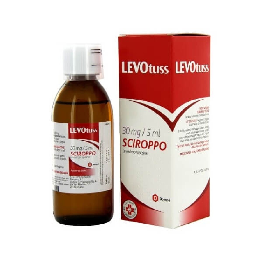 LevoTuss 30 мг/5мл действ. вещество леводропропизин, сироп 200 мл: цены и характеристики